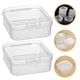 thumbnail image 2 of 55 mini cajas cuadradas: pequeños contenedores de almacenamiento transparentes con tapas. Cajas de plástico transparente para organizar artículos pequeños, joyas, manualidades, cuentas y más., 2 of 8