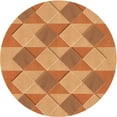 thumbnail image 1 of Ahgly Company Indoor Round Patterned Cantaloupe Orange Area Rugs, 3' Round, 1 of 6