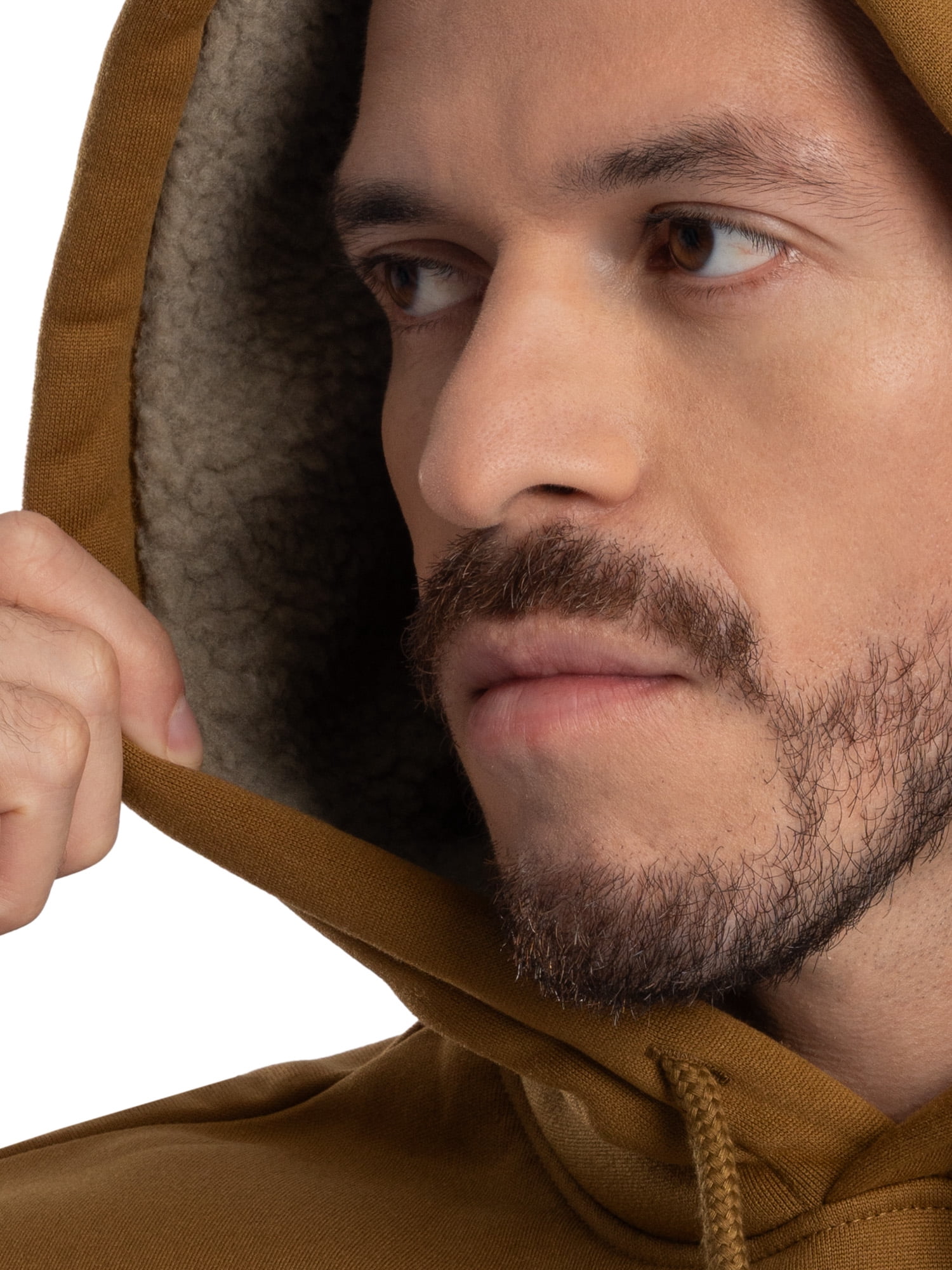 Wrangler Workwear Men's and Big Men's Relaxed Pullover Hoodie with Faux Shearling Lining, Sizes S-3XL
