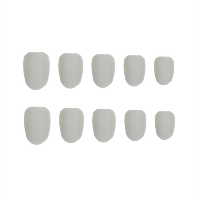 24-piece Small Round Head Matte Nails French Style DIY Artificial Exquisite Unique Graceful Personality Nail for Manicure Lovers 29Taro purple
