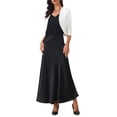 thumbnail image 2 of INSPIRE CHIC Women's 3/4 Sleeve Cardigan Open Front 2026 Elegant Cocktail Bolero Shrug for Dress M White, 2 of 5