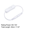 thumbnail image 5 of Uxcell Interruptor de palanca en línea de 12V CC con cable de alimentación macho a hembra de conector DC de 5.5x2.1mm blanco, 5 of 5