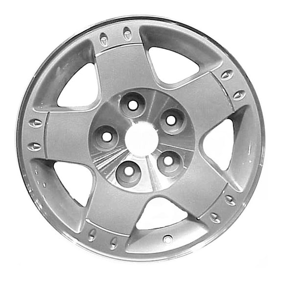 Remanufactured Flange Cut and Painted Sparkle Silver Aluminum Wheel 17 x 8 fits 2002-2005 Dodge Ram 1500