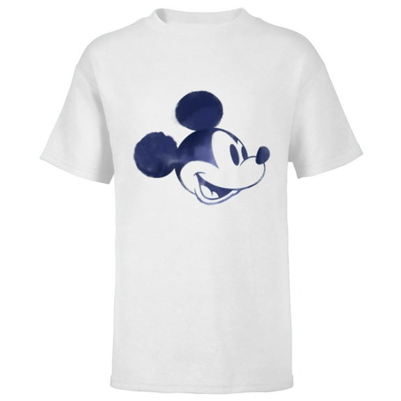 Disney Mickey Mouse Head Retro Vintage Classic - Short Sleeve T-Shirt for Kids - Customized-White