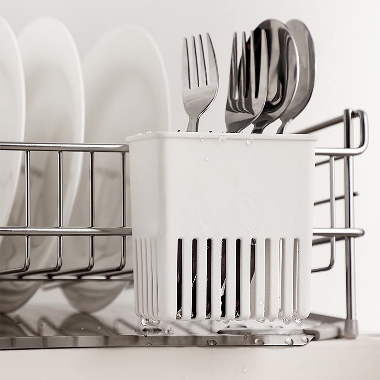 XKHHLH Cutlery Drying Rack, Utensil Drainer Cutlery Drainer for Drying Rack Holder Kitchen Drying Basket Spoon and Fork Storage Basket Silverware Holder and Cutlery Drainer