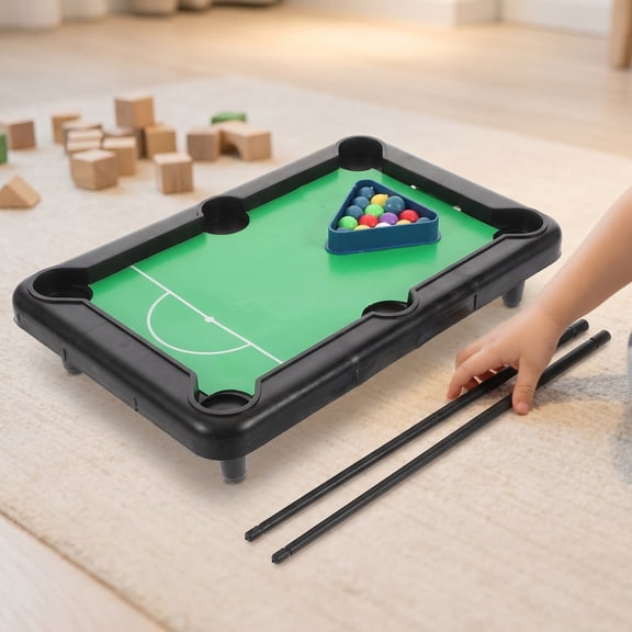 Hytrove Miniature Pool Table Game Set with Accessories - Compact Billiards Table for Kids and Adults