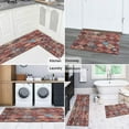 thumbnail image 6 of Kitchen Rugs and Mats Non Skid Washable Boho Vintage Red Geometric Design (5) Kitchen Mat and Rug Set,Floor Cushion Waterproof Rug,Rubber Backed Area Rugs for Kitchen Laundry, 6 of 7