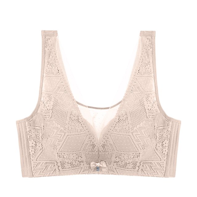 Women's Fashionable Casual Light Sexy Adjustable Lace Cup Less Rim Less Vest Style Thin Cup Bra