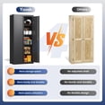 thumbnail image 6 of Metal Garage Storage Cabinet with 2 Doors and 4 Adjustable Shelves - 71" Steel Lockable File Cabinet,Locking Tool Cabinets for Office,Home,Garage,School,Gym, 6 of 17