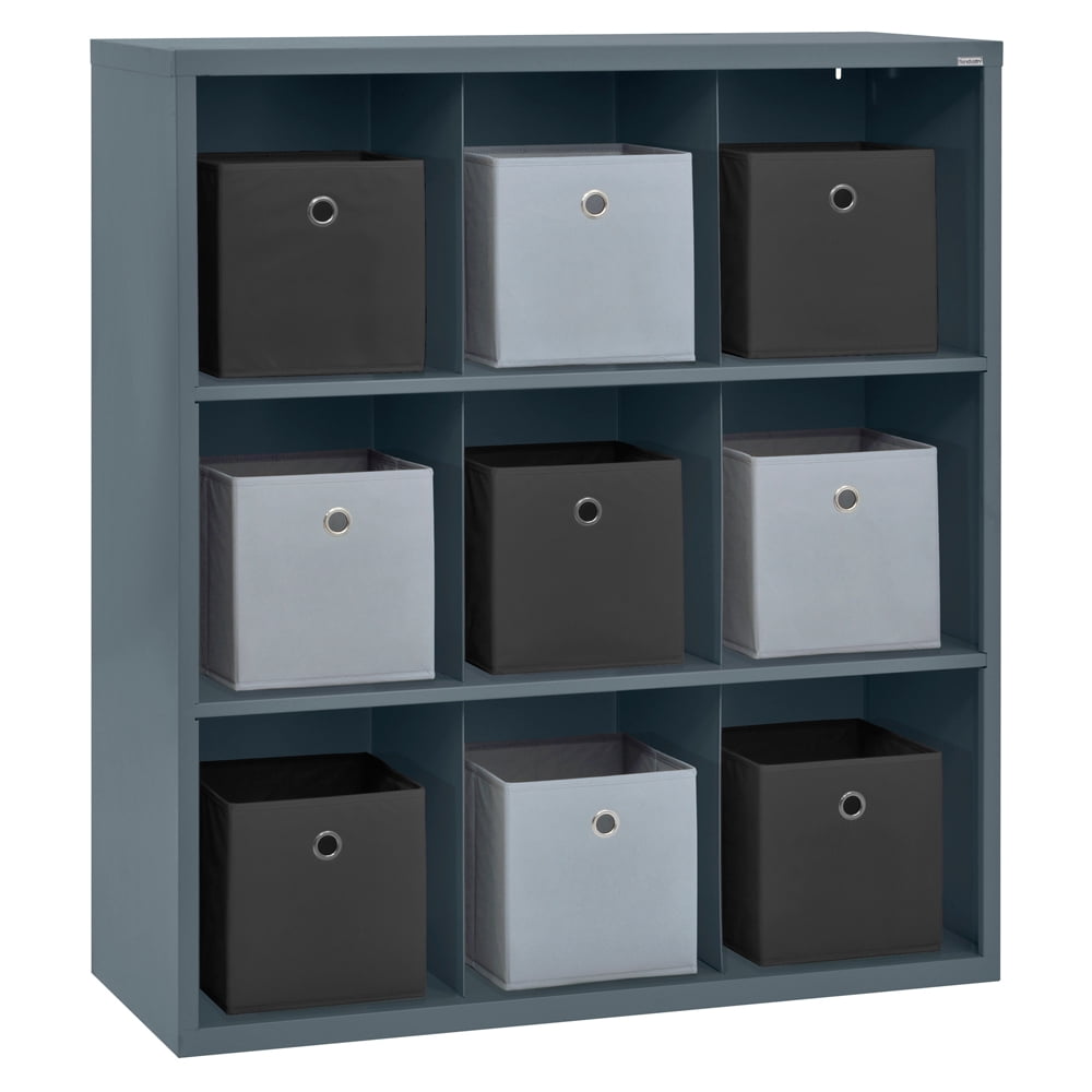 Cubby 46 in. x 52 in. Charcoal 9-Cube Organizer