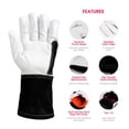thumbnail image 3 of Guantes de soldadura YESWELDER Premium Goatskin TIG True-Fit-XL, 3 of 8
