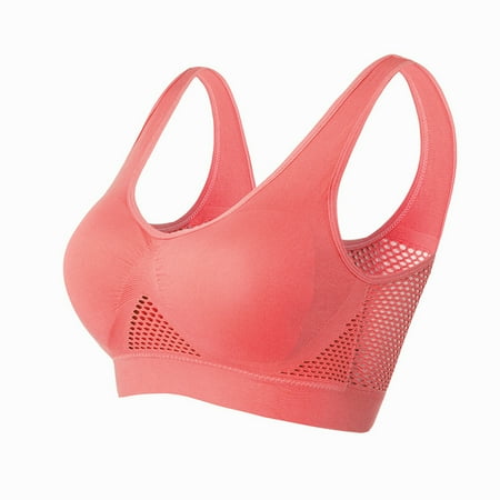 Fjuchai Womens Plus Size Bra Comfort Tank Yoga Bra Female Sports Underwear S-7XL