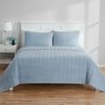 thumbnail image 6 of Mainstays Crinkle Quilt, Full/Queen, Light Blue, Soft Wash Microfiber Bedding, 6 of 8