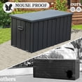 thumbnail image 4 of Domi Outdoor Living 100 Gallon Large Deck Box,Outdoor Storage with Resin Lid for Outdoor Cushions, Garden Tools and Pool Toys, Lockable,Dark Gray, 4 of 7