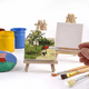 thumbnail image 4 of Juego De Mini Caballetes Y Lienzos De 10 Piezas 10x10cm Blanco, 4 of 5