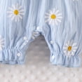 thumbnail image 5 of mgoYE Baby Girl Clothes Summer Newborn Daisy Bow Ruffle Short Sleeve Romper Jumpsuit Onesie Cute Infant Spring Outfit(Blue,3-6 Months), 5 of 9