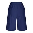 thumbnail image 4 of Dagugfen Cargo Shorts for Men Elastic Waist Drawstring Loose Outdoor Running Sports Shorts with Pockets, 4 of 5
