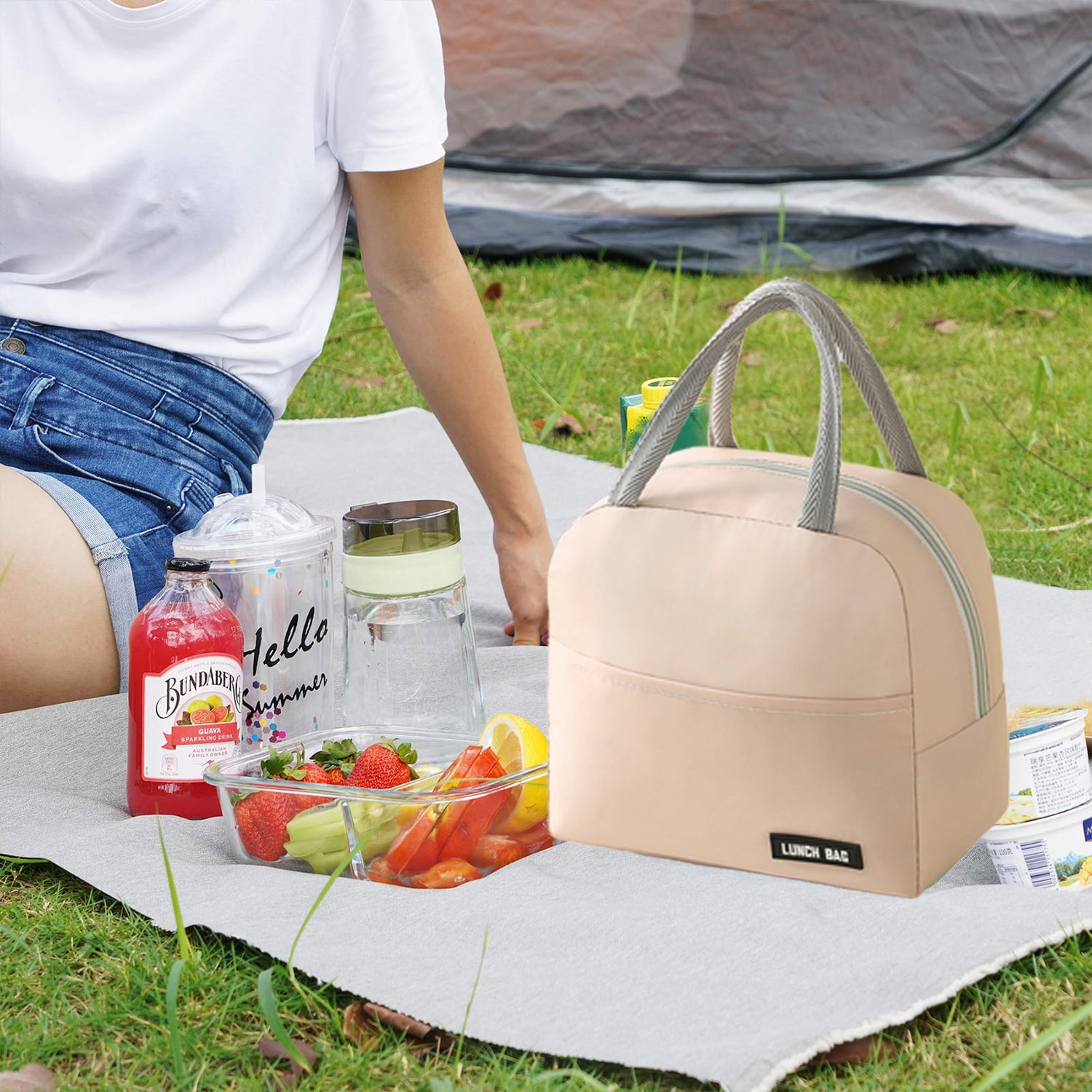 Fashion Insulated Lunch Bag Cooler Tote Box Women Lunch Organizer Tote Bag  School Lunch Holder Lunch Container