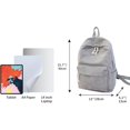 thumbnail image 2 of Mochila bonita, bolso de pana esponjoso estético, estuche para lápices con sonrisa, estuche para bolígrafos (gris, mochila), pana de alta calidad, suave y cómoda, 2 of 5