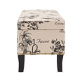 thumbnail image 4 of Linon Stephanie Ottomane de Rangement Rembourrée en Bois Botanique, Beige, 4 of 9