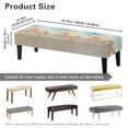 thumbnail image 7 of Jiueut Beach Starfish Shell Print Dining Bench Cover, Stain Resistant Chair Seat Protector Cover Dustproof Rectangle Bench Cushion Home Decor Accessorie for Dining Room Living Room Kitchen, 7 of 7