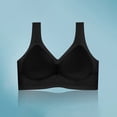 thumbnail image 2 of Bras for Women, Women Soft Backless Underwear Push Up Bra Comfort Wireless Black XXL, 2 of 3