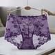 thumbnail image 2 of Bragas de encaje Mujeres Sexy Hollow Seamless Briefs Cintura media Levantamiento de cadera Ropa interior transpirable, Morado, XXL Scienceny AP001201-09B, 2 of 7