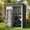 5' x 3'-Dark Gray, variant on Asofer 6'x4' Outdoor Storage Shed, Heavy Duty Metal Garden Shed with Lockable Higher Hinged Door, Tool Storage for Patio, Backyard, Lawn, Dark Gray