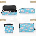 thumbnail image 3 of Hair Tools Storage with Heat Resistant Mat- Blue Shell Printed Curling Iron Travel Bag/Flat Iron Case for Women, 3 of 8