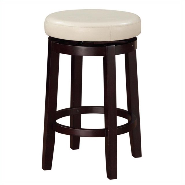 Riverbay Furniture 24" Swivel Counter Stool in Rice