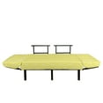 thumbnail image 3 of Yellow and White Futon Couch, Rhombuses and Arrow Shapes in Yellow Shades Monochrome Composition, Daybed with Metal Frame Upholstered Sofa for Living Dorm, Loveseat, Yellow and White, by Ambesonne, 3 of 4