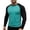 Mint Green, variant on Raglan Long Sleeve Shirts For Mens Crew Neck Color Block Lightweight Layer Tops Daily Workout Casual Shirts Mint Green L