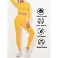 thumbnail image 2 of MISS MOLY Long Sleeve Gym Crop Tops for Women Vital Seamless Fitness T Shirts, 2 of 5