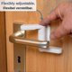 thumbnail image 3 of Door Handle Locks, 2 Pcs, White, Door Lock Anti Tampering With 2 Reusable Adhesives, Child Door Lock - HE, 3 of 5
