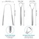 thumbnail image 2 of Raspadores de lengua de Acero inoxidable Adepaton 3 uds WRQX-213, 2 of 8