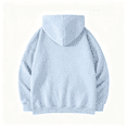 thumbnail image 3 of WULMLEO Mens Double Zip Up Hoodie Oversized Acid Wash Heavyweight Fleece Cotton Hoodies Vintage Fashion Sweatshirts with Pocket Sky Blue 2XL, 3 of 3