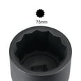 thumbnail image 4 of Unique Bargains 1' Drive 75mm 12-Point Impact Socket, CR-MO Steel 100mm Length, Standard Metric Sizes, 4 of 5