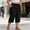 #1Black, variant on Women's Plus Size Cotton Shorts Casual Soft Knit Elastic Waist Bermuda Shorts with Drawstring