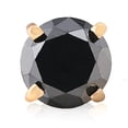 thumbnail image 1 of 3/4ct Black Diamond Single Stud Earring 14K Yellow Gold, 1 of 2