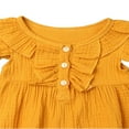 thumbnail image 4 of Baby Girl Romper Jumpsuits Button Short Sleeve Solid Clothes, 4 of 5