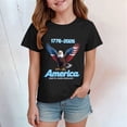 thumbnail image 2 of mgoYE 250th Anniversary Gifts Tee Girls 4th of July Shirt Girls Boys 250 Years American Anniversary Shirt American Flag Stars Fireworks Graphic Tee Tops(Black,13-14 Years), 2 of 4