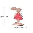 thumbnail image 3 of Decorative Wooden Small Rabbit Ornaments for Home Desktop - Unique Easter Wood Crafts for Festive Decoration, 3 of 4