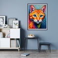 thumbnail image 7 of Diamond Art Kit for Adults, Vibrant Colorful Cat Portrait Diamond Painting for Adults Beginners, 5D DIY Diamond Art Painting Kits, Colorful Diamond Painting Craft for Home Decor 12x16, 7 of 7