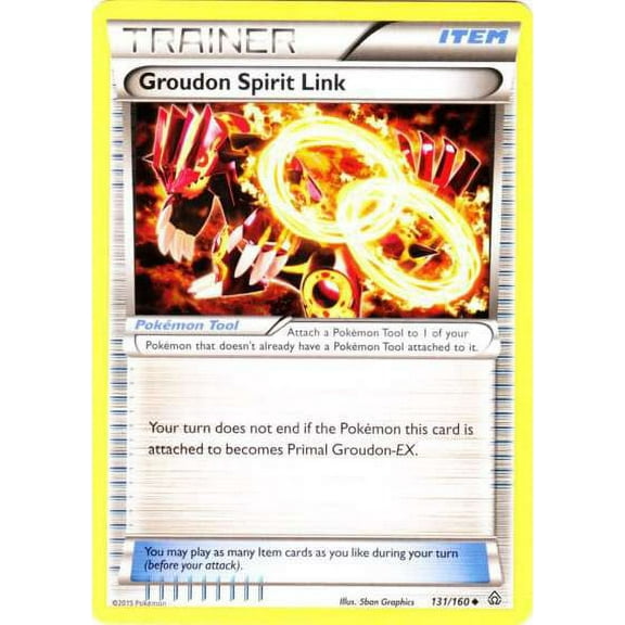 Pokemon Primal Clash Uncommon Groudon Spirit Link #131