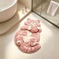 thumbnail image 5 of TanSiDing Cute Sleeping Cat Shaped Area Rug, Microfiber Absorbent Floor Mat for Bedroom Kitchen Living Room, Kitten Mat Floor Carpet Hallway Porch Entrance Doormat for Room,23.62x15.74 in, 5 of 6