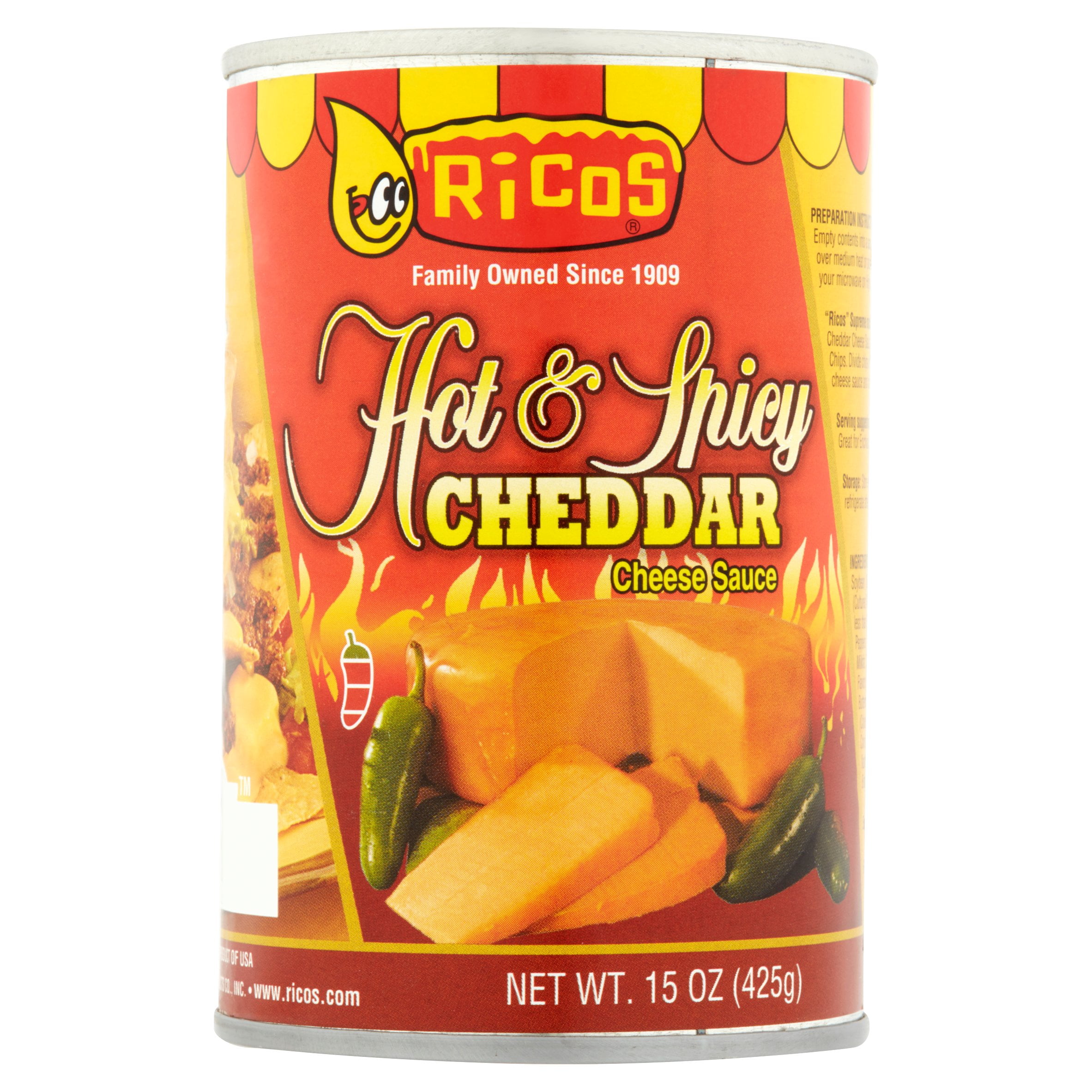 Ricos Hot & Spicy Cheddar Cheese Sauce, 15 oz by Ricos Products Co., Inc.