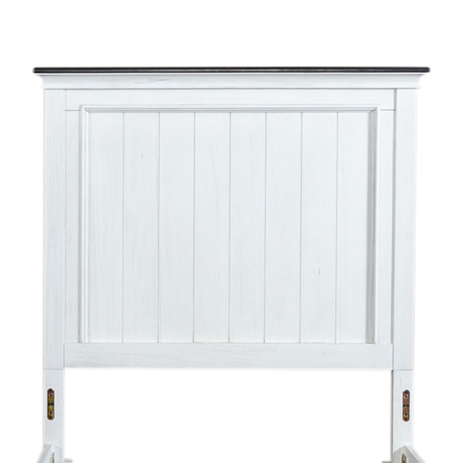 Liberty Furniture Industies, INC Allyson Park Full Panel Headboard in Wirebrushed White w/ Charcoal Top