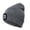Gray, variant on Unisex LED Beanie Hat, Washable Knitted Warm Headlamp Cap for Winter Outdoor and Gifts 1PC