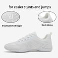 thumbnail image 4 of GlideMoves White Cheer Shoes Girls Dance Sneakers Women Training Competition Tumbling Athletic Mesh style breathable Big Kid Size 4, 4 of 7
