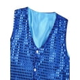 thumbnail image 4 of iiniim Kids Girls Sparkle Sequins Jazz Hip Hop Dance Vest Top Stage Performance Party Waistcoat, 4 of 6